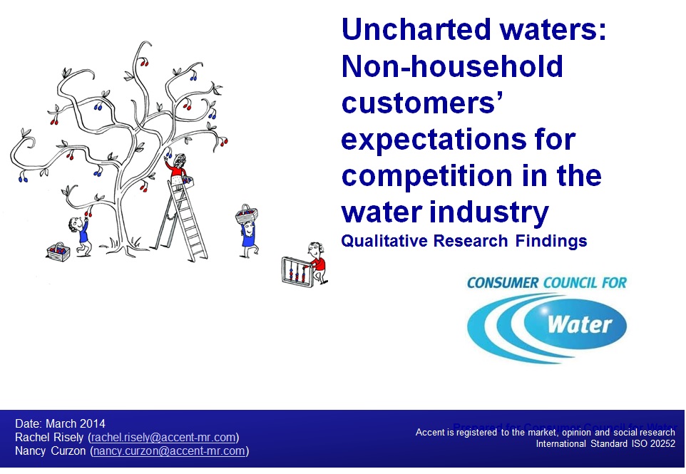 Uncharted Waters: Non-household customers’ expectations for competition in the water industry