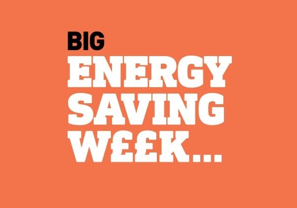 Big Energy Saving Week logo on orange background