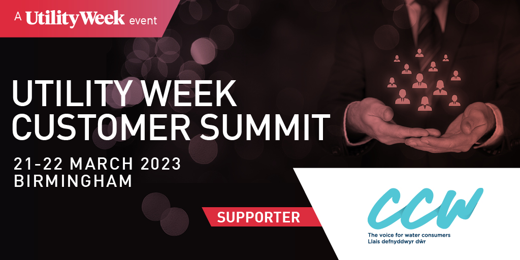 Banner promoting the Utility Week Customer Summit.