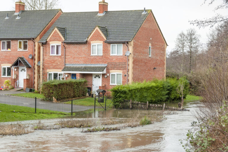 Rising Flood Waters Threaten Homes In Gloucestershire In The UK